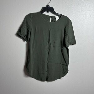 H&M Women Dark‎ green Formal blouse top size 6